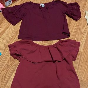 Lot of girls 2 dressy shirts - size 5
